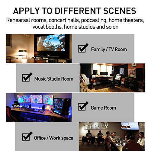 Focusound 24 Acoustic Foam Panels for Soundproofing