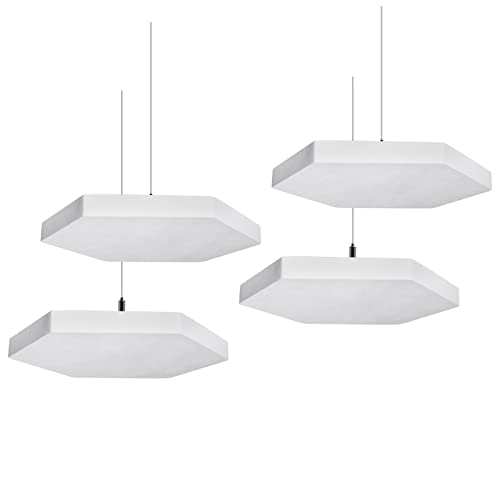 TroyStudio 4-Pack Acoustic Ceiling Panels – Hexagon