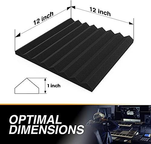 52 Pack High Density Acoustic Foam Panels