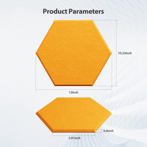 Amantech 12-Pack Self-Adhesive Hexagon Acoustic Panels