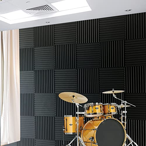 50 Pack Black 12" Acoustic Foam Panels