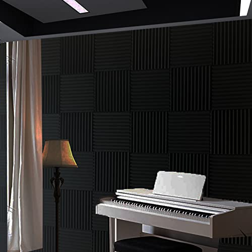 50 Pack Black 12" Acoustic Foam Panels