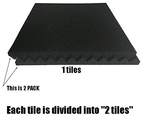 50 Pack Black 12" Acoustic Foam Panels
