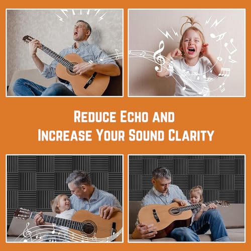 12-Pack High-Density Acoustic Foam Sound Panels