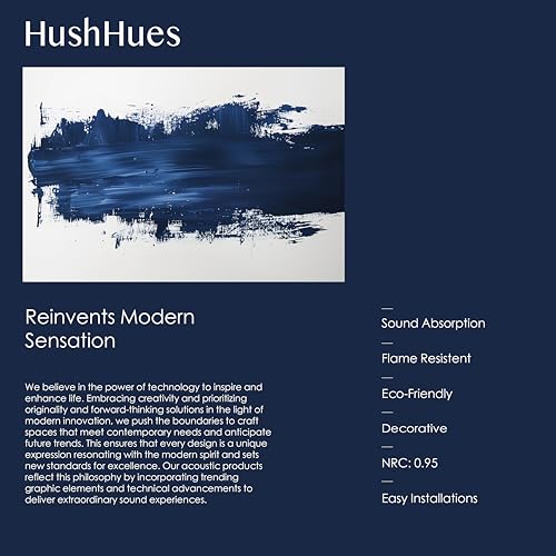 HushHues 6-Pack Decorative Acoustic Wall Panels