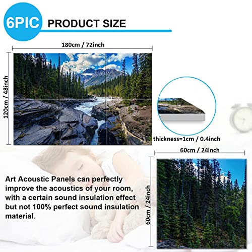 Artistic Acoustic Panels for Soundproofing - 6 Pack