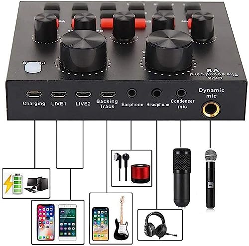 BM800 Podcast Microphone & V8 Sound Card Bundle