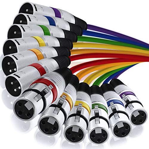 GearIT 20Ft XLR Microphone Cable 6-Pack