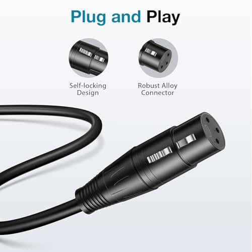 InnoGear 6ft XLR Microphone Cables - 2 Pack