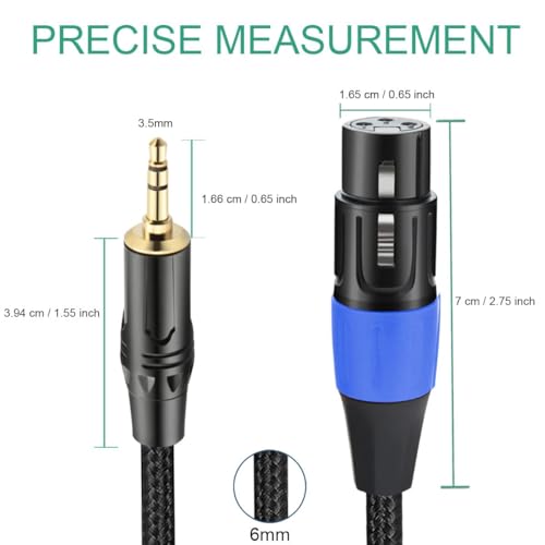 JOMLEY XLR to 3.5mm Microphone Cable - 6.6ft