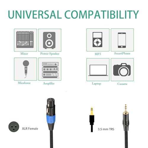 JOMLEY XLR to 3.5mm Microphone Cable - 6.6ft