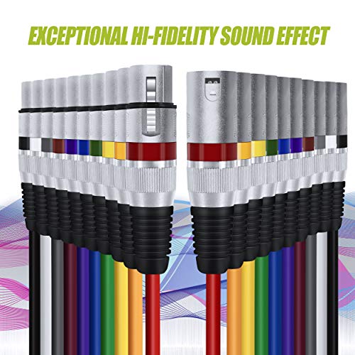 GearIT 6FT XLR Male to Female Mic Cable 10-Pack