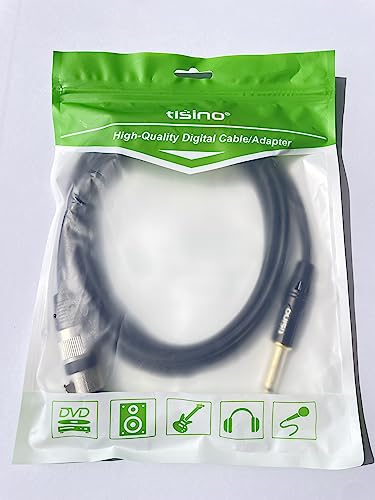 Tisino Female XLR to 1/4" Mono Mic Cable 6.6FT