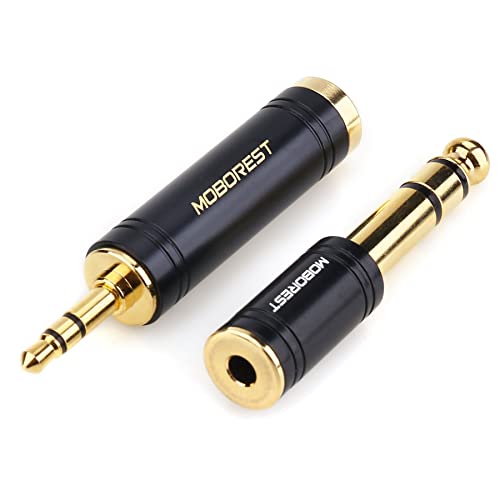 MOBROREST 3.5mm to 6.35mm Stereo Adapter 2-Pack