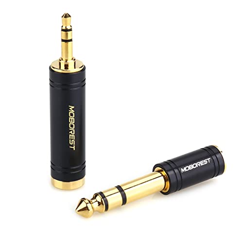 MOBROREST 3.5mm to 6.35mm Stereo Adapter 2-Pack