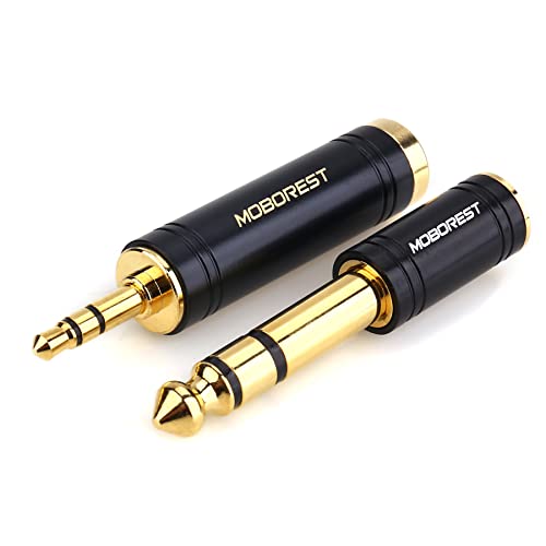MOBROREST 3.5mm to 6.35mm Stereo Adapter 2-Pack