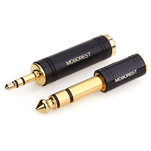 MOBROREST 3.5mm to 6.35mm Stereo Adapter 2-Pack