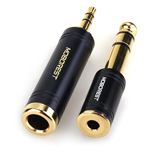 MOBROREST 3.5mm to 6.35mm Stereo Adapter 2-Pack