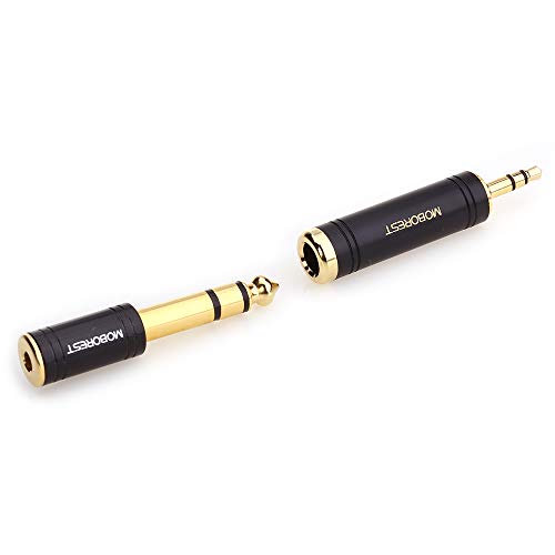 MOBROREST 3.5mm to 6.35mm Stereo Adapter 2-Pack