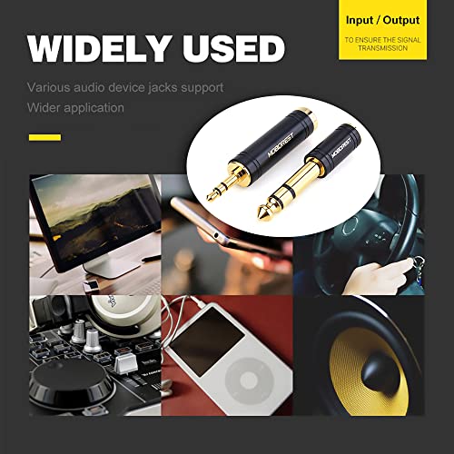 MOBROREST 3.5mm to 6.35mm Stereo Adapter 2-Pack
