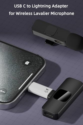 USB C to Lightning Microphone Adapter - 2 Pack