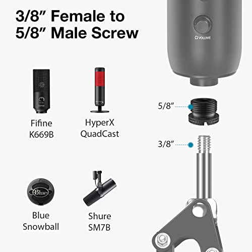 InnoGear 8-Piece Mic Stand Adapter Set