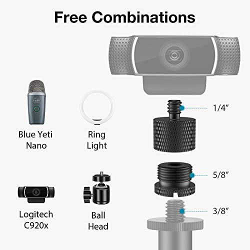 InnoGear 8-Piece Mic Stand Adapter Set