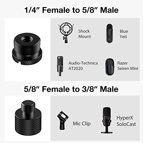 InnoGear 8-Piece Mic Stand Adapter Set