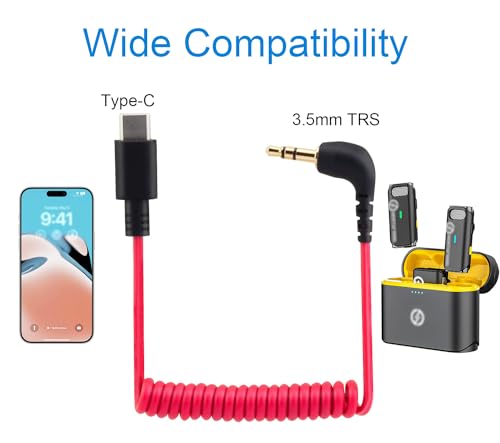 JCMOYUTY USB-C to 3.5mm Mic Adapter Cable