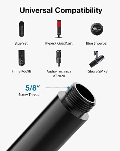 InnoGear Mic Stand Extension Tube Set for Podcasters