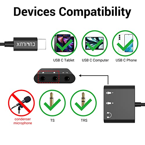 Cubilux Dual TRS Microphone to USB Adapter