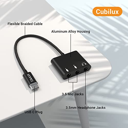 Cubilux Dual TRS Microphone to USB Adapter