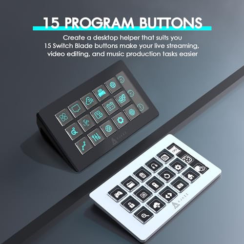 AKP153 Studio Deck Stream Controller with 15 Macro Keys