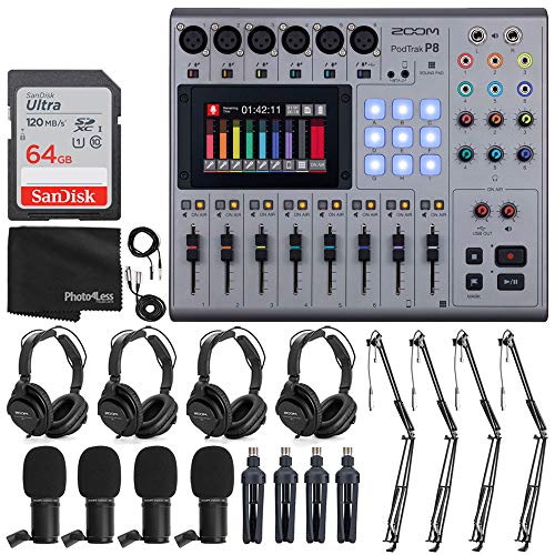 Ultimate Podcasting Bundle with Recorder, Mics, and Stands