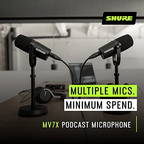 Shure MV7X XLR Dynamic Podcast Microphone - Black