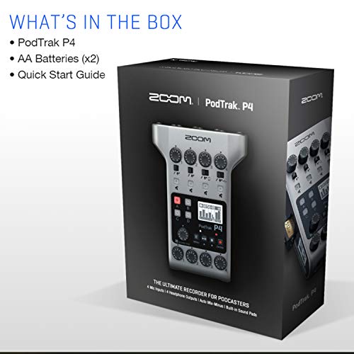Zoom PodTrak P4 Podcast Recording Kit with Accessories