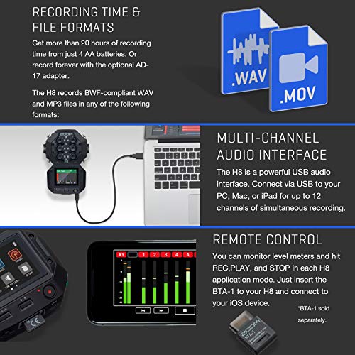 Zoom H8 Portable 8-Input Podcasting Bundle