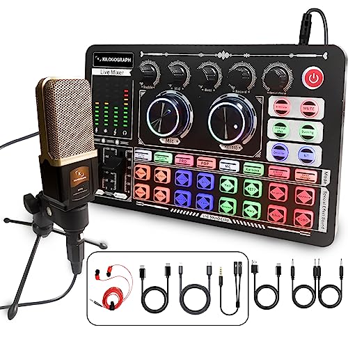 KILOGOGRAPH Podcast Equipment Bundle with Sound Board