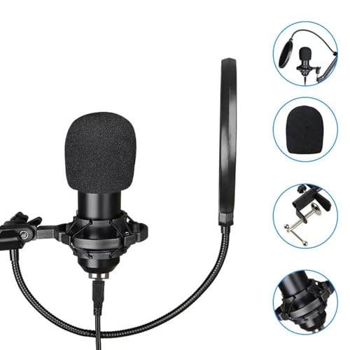 F999 Condenser Mic Podcast Starter Kit - Gold