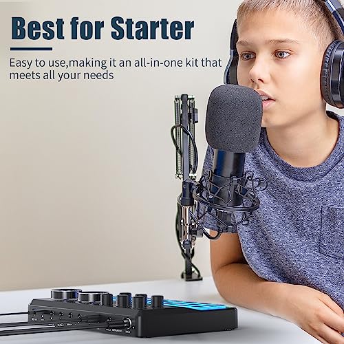 All-in-One Podcast Equipment Bundle with Microphone