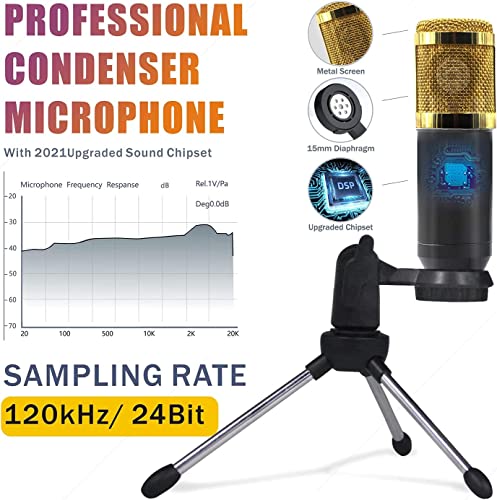 Podcast Equipment Bundle with Condenser Microphone & Mixer