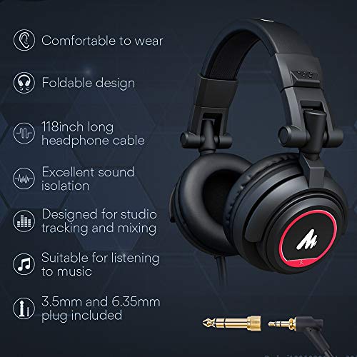 MAONO Podcast Microphone and Studio Headphone Set