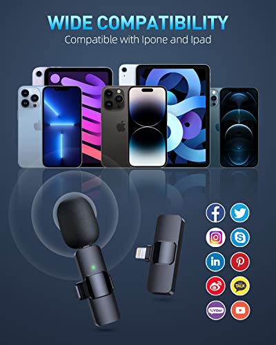 Wireless Lavalier Microphones for iPhone and iPad