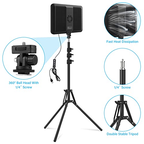 Obeamiu LED Video Light with Tripod Stand Pack
