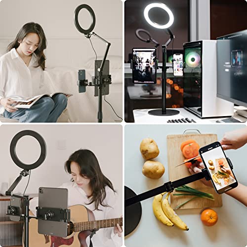 Viozon 3-in-1 Adjustable Selfie Desktop Stand with LED Light