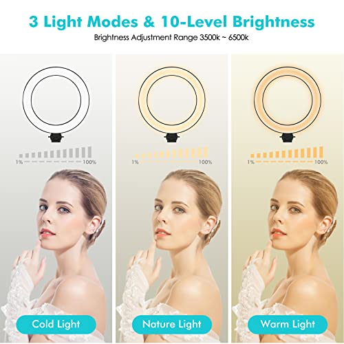 Viozon 3-in-1 Adjustable Selfie Desktop Stand with LED Light