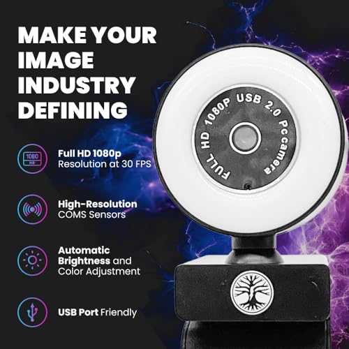 Streaming Kit: Webcam, Microphone, & LED Light
