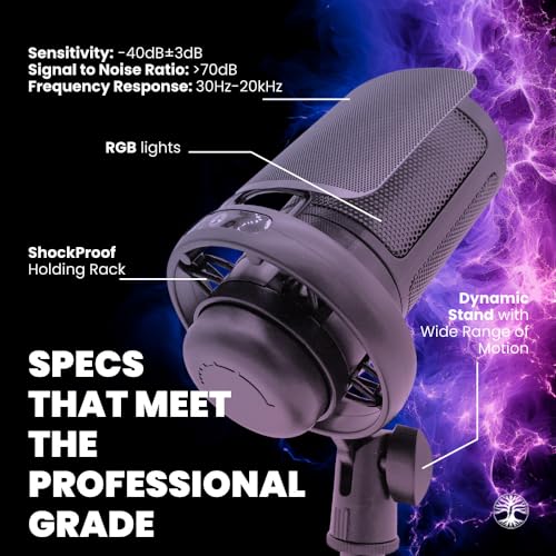 Streaming Kit: Webcam, Microphone, & LED Light