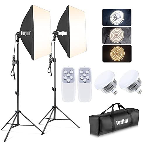 Professional Softbox Lighting Kit with Remote Control