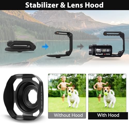 8K Vlogging Camcorder with Night Vision & Accessories